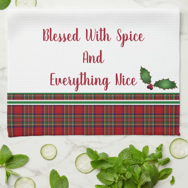 Kitchen Towel-Blessed With Spice and Everything Towel (Folded)