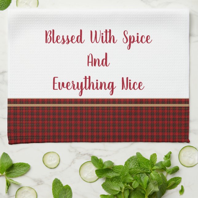 Kitchen Towel-Blessed With Spice and Everything Towel (Folded)