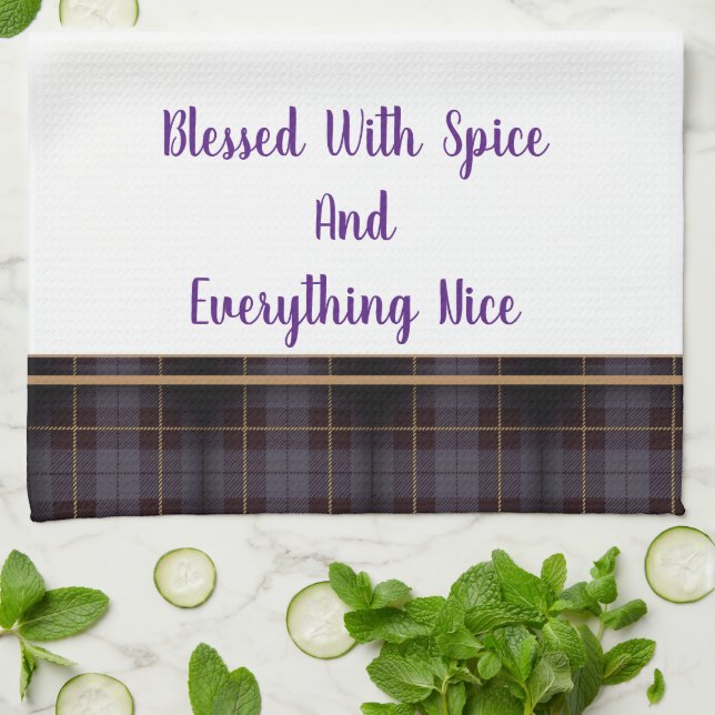 Kitchen Towel-Blessed With Spice and Everything Towel (Folded)