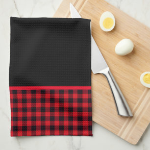 Kitchen Towel-Buffalo Plaid Merry Christmas Kitchen Towel