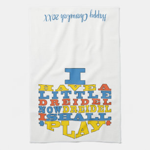 Kitchen Towel "Chanukah/Dreidel Play"