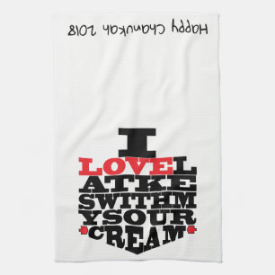 Kitchen Towel "Chanukah/I Love Latkes"