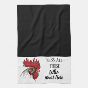 Kitchen Towel-Chicken Bless All Those Who Towel