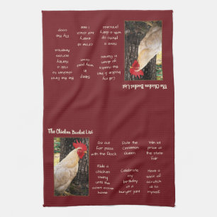 Kitchen Towel-Chicken Bucket List Kitchen Towel