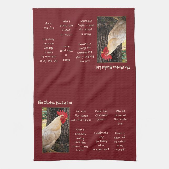 Kitchen Towel-Chicken Bucket List Kitchen Towel (Vertical)