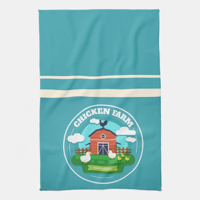 Kitchen Towel-Chicken Farm Towel (Vertical)