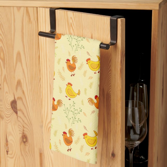 Kitchen Towel-Chickens Kitchen Towel (Thirds Fold)
