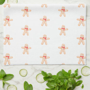 Kitchen Towel - Christmas Gingerbread Man Pattern