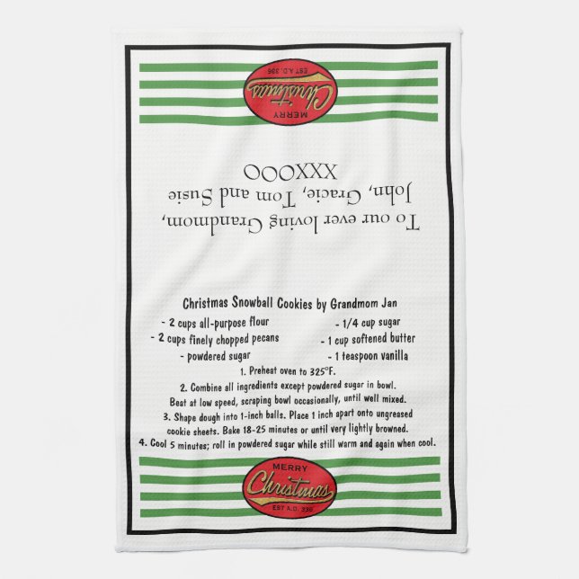 Kitchen Towel "Christmas Retro Dish Towel" (Vertical)