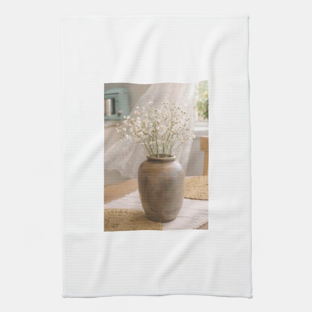Kitchen Towel Farmhouse Floral Wildflower (Vertical)