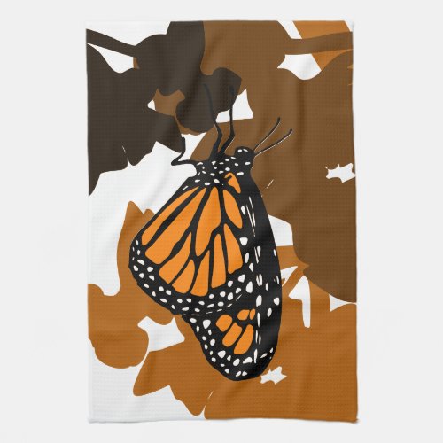 Kitchen Towel _ Feeding Monarch Butterfly
