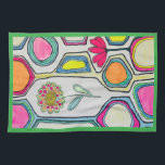 KITCHEN TOWEL "FLORAL WHISPERS" GREEN TRIM<br><div class="desc">Tired of mundane and boring kitchen towels that make your kitchen chores feel like a chore? Say goodbye to dull and hello to delightful with our fun and uplifting kitchen towels! Designed to bring a smile to your face and infuse your kitchen with a burst of positivity. Brighten up your...</div>