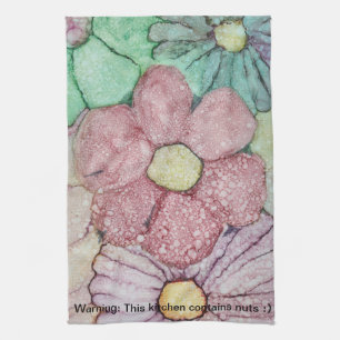 Kitchen Towel "Flowers/Alcolhol Inks"