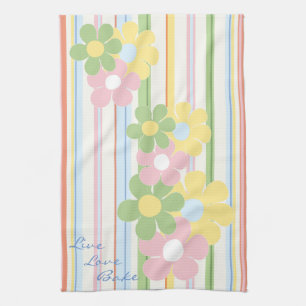 Kitchen Towel "Flowers & Stripes"