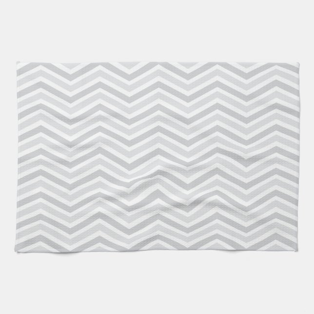 Kitchen Towel/Gray Chevron Towel (Horizontal)
