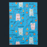 Kitchen Towel "Hanukkah Cat Dog Mouse Bird Towel"<br><div class="desc">Kitchen Towel "Hanukkah Cat Dog Mouse Bird Towel" Thanks for stopping and shopping by. Much appreciated! Happy Chanukah/Hanukkah! Style: Kitchen Towel 16" x 24" Brighten up any kitchen with a set of custom kitchen towels. Made of durable poly blend, these towels are great for drying and will look vibrant with...</div>