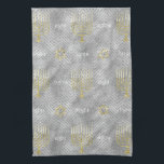 Kitchen Towel "Hanukkah Elegant Menorahs"<br><div class="desc">Kitchen Towel "Hanukkah Elegant Menorahs" Dish Towel What a fun, great gift for Hanukkah this year! Thanks for stopping and shopping by. Much appreciated! Happy Chanukah/Hanukkah! Style: Kitchen Towel 16" x 24" Brighten up any kitchen with a set of custom kitchen towels. Made of durable poly blend, these towels are...</div>