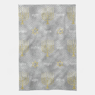 Kitchen Towel "Hanukkah Elegant Menorahs"
