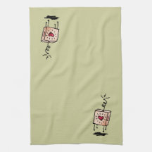 Kitchen Towel, Heart in a Box Cartoon