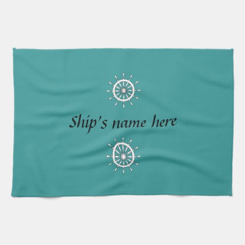 Kitchen Towel _ Helm with ship name