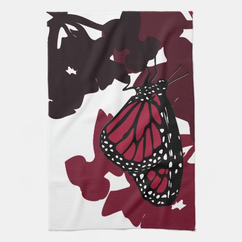 Kitchen Towel _ Jester Red Monarch Butterfly