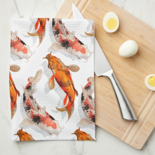 Kitchen Towel_KOI Fish Kitchen Towel