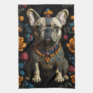 Kitchen Towel - Mexican Folk Art Bulldog