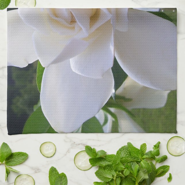 Kitchen Towel - Naturally Gorgeous Gardenia (Folded)