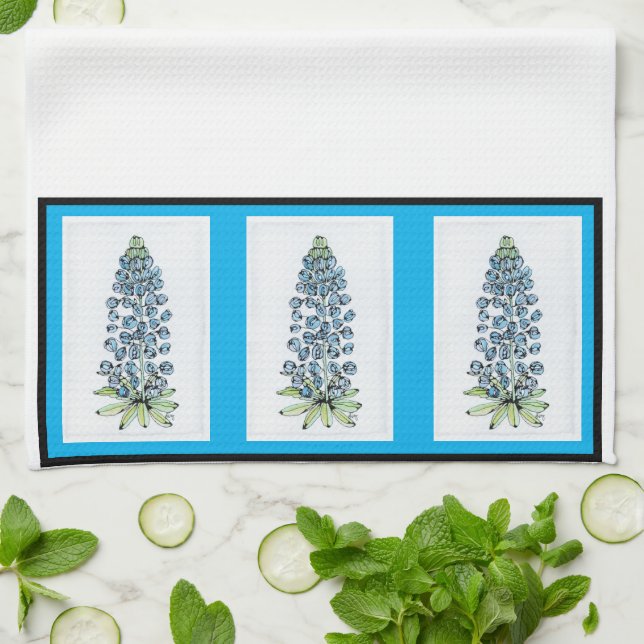 Kitchen Towel - NGA Blue Bonnets (Folded)