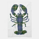 Kitchen towel  Nova Scotia Tartan plaid lobster