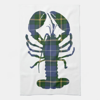 Kitchen towel  Nova Scotia Tartan plaid lobster