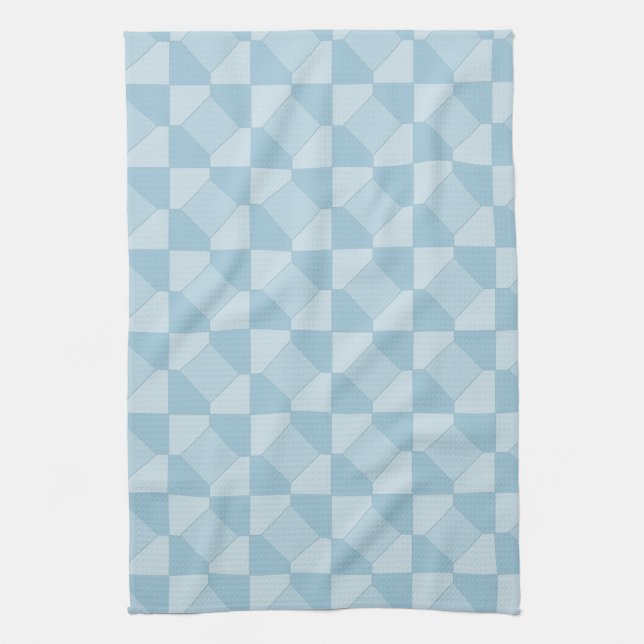 Kitchen Towel - Optical Spindles in Blue (Vertical)