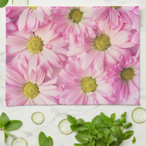 Kitchen Towel _ Pink Gerbera Daisies