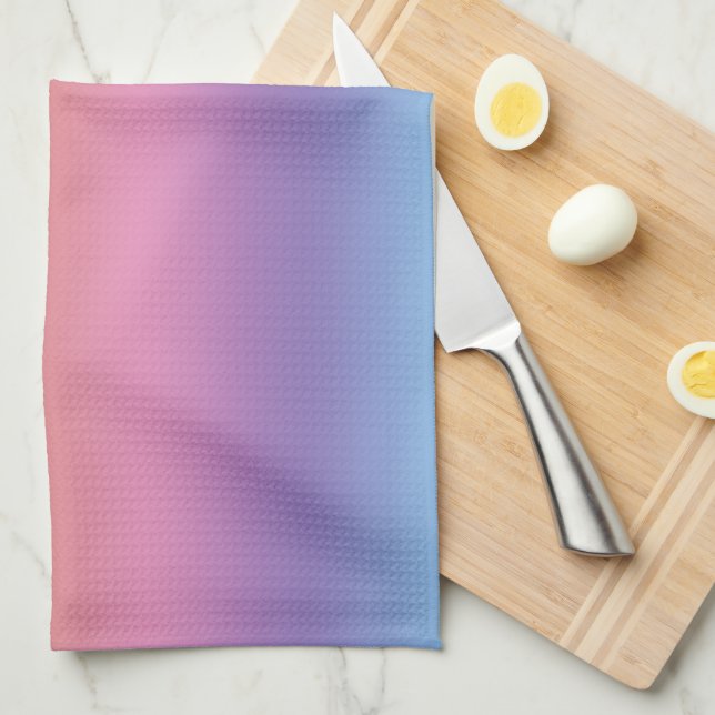 Kitchen Towel - Rainbow Colored Stripes (Quarter Fold)