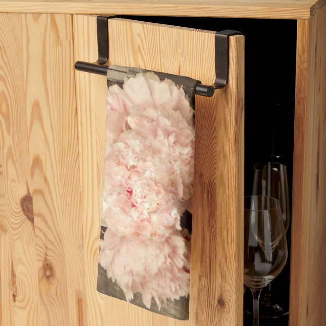 Kitchen Towel Set  Peonies. Lanterns and Crates (Thirds Fold)