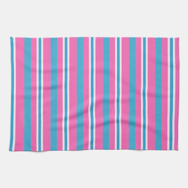Kitchen Towel/Stripes and Polka Dots Towel (Horizontal)
