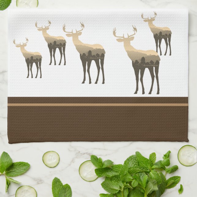 Kitchen Towel-The Deer Kitchen Towel (Folded)