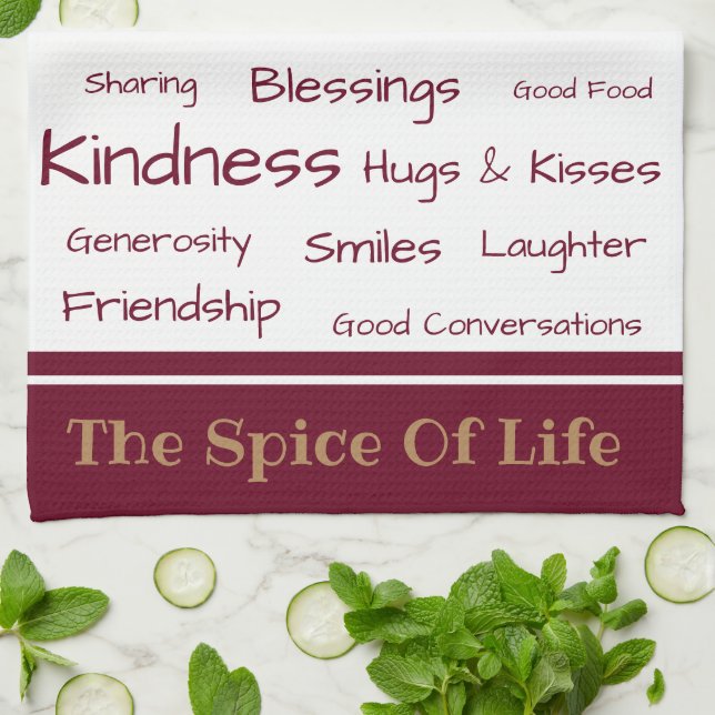 Kitchen Towel-The Spice of Life Towel (Folded)