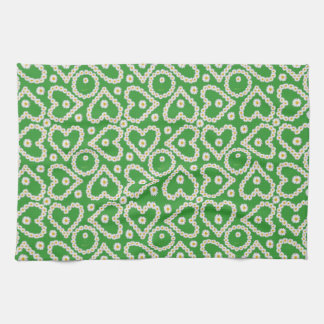 Kitchen Towel to Customize, Daisy Chains on Green