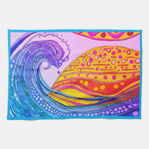KITCHEN TOWEL "TROPICAL SUNSET" 