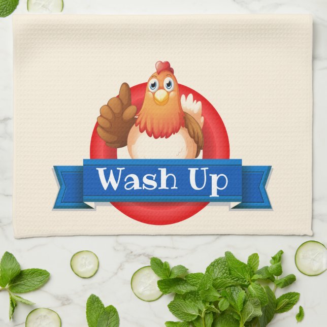 Kitchen Towel-Wash up Chicken Towel (Folded)