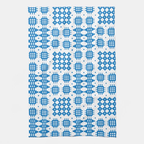 Kitchen Towel Welsh Tapestry Design Bright Blue Towel