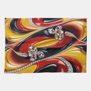 Kitchen towel with Belgian Colors Design