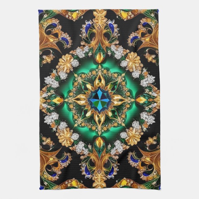 Kitchen towel with Brazilian Colors Design (Vertical)