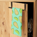 Kitchen towel with bright fruit print. 