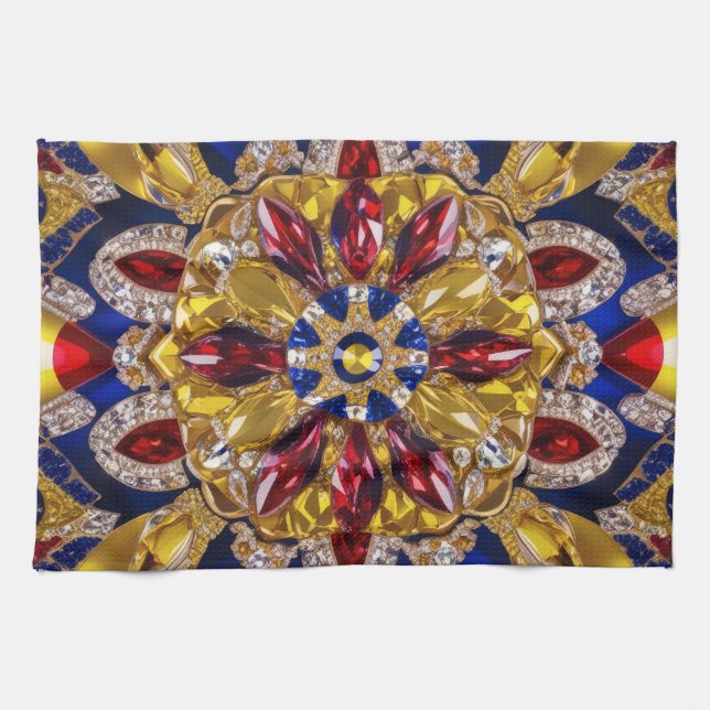 Kitchen towel with Colombia Colors Design (Horizontal)