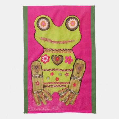 Kitchen Towel With Cool Frog Design