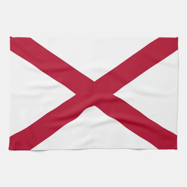 Kitchen towel with Flag of Alabama, U.S.A. (Horizontal)