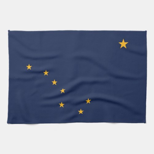 Kitchen towel with Flag of Alaska USA