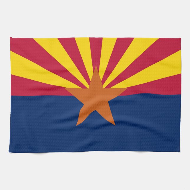 Kitchen towel with Flag of Arizona, U.S.A. (Horizontal)